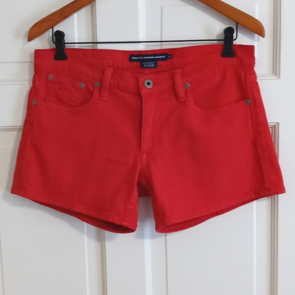 💋Ralph Lauren Sport💋 - Red Stretch Denim Short